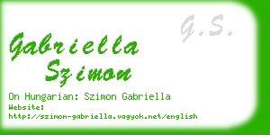 gabriella szimon business card